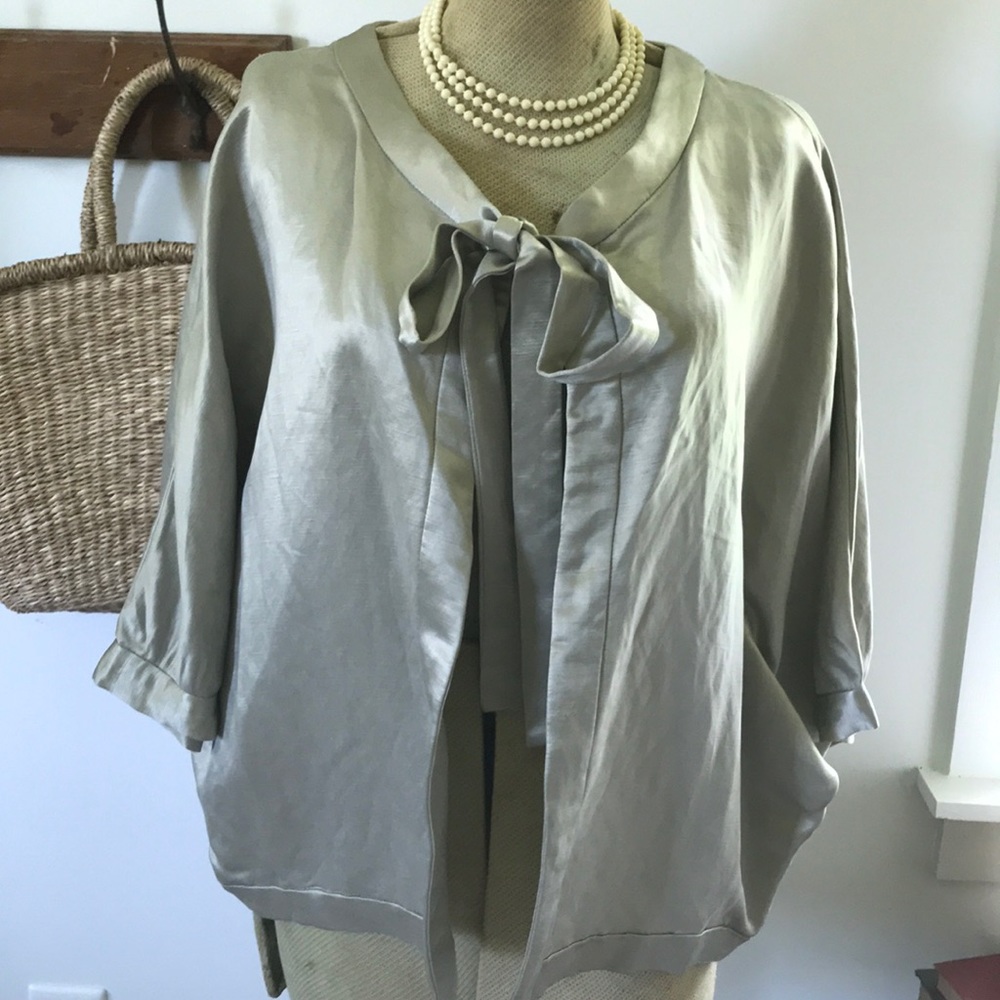 Anthro cardigan w/bow tie